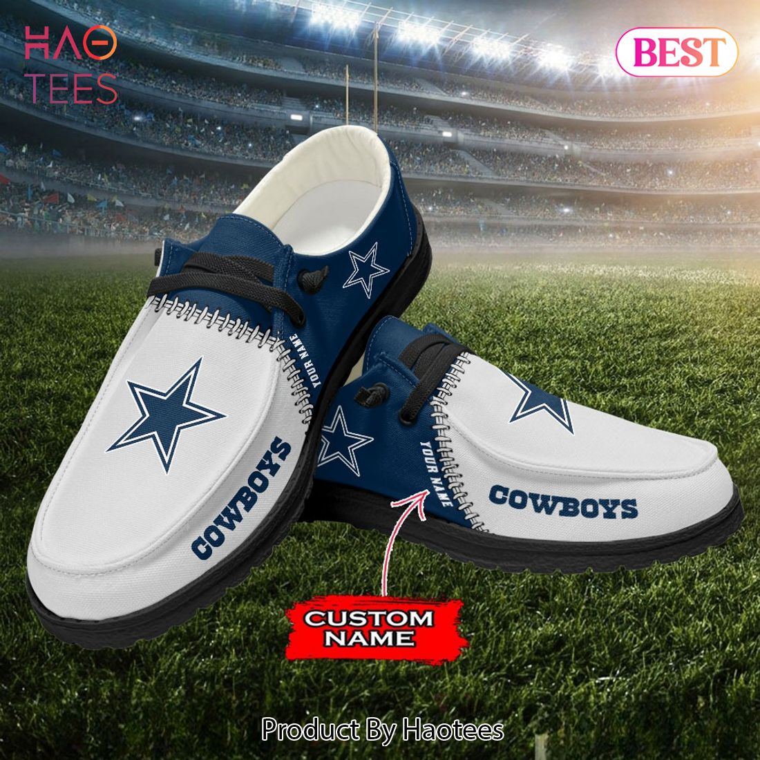 NFL Dallas Cowboys Custom Name Hey Dude Shoes NFL Dallas Cowboys Custom Name Hey Dude Shoes