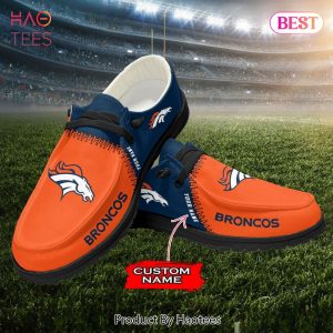 NFL Denver Broncos Custom Name Hey Dude Shoes