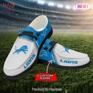 NFL Detroit Lions Custom Name Hey Dude Shoes