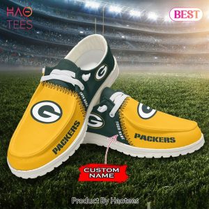 NFL Green Bay Packers Custom Name Hey Dude Shoes