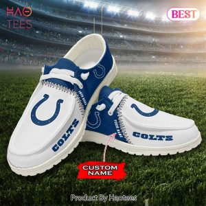 NFL Indianapolis Colts Custom Name Hey Dude Shoes
