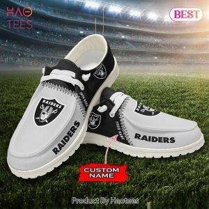 NFL Las Vegas Raiders Custom Name Hey Dude Shoes