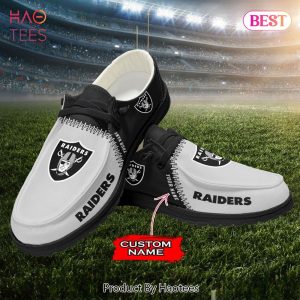 NFL Las Vegas Raiders Custom Name Hey Dude Shoes