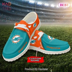 NFL Miami Dolphins Custom Name Hey Dude Shoes