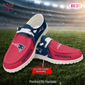NFL New England Patriots Custom Name Hey Dude Shoes