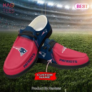 NFL New England Patriots Custom Name Hey Dude Shoes