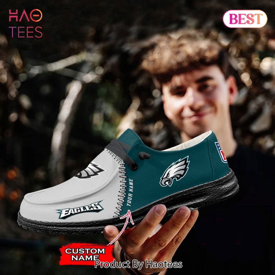 NFL Philadelphia Eagles Custom Name Hey Dude Shoes NFL Philadelphia Eagles Custom Name Hey Dude Shoes