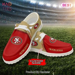 NFL San Francisco 49ers Custom Name Hey Dude Shoes