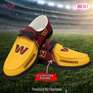 NFL Washington Commanders Custom Name Hey Dude Shoes