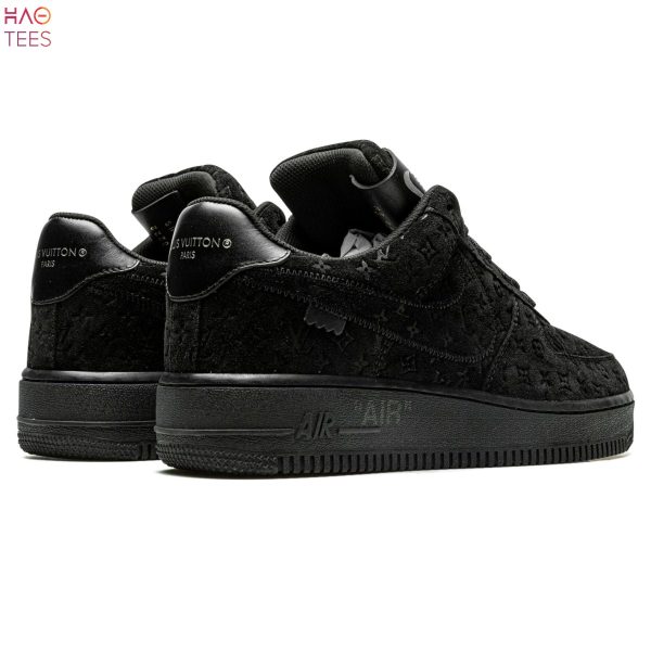 PREMIUM Louis Vuitton Nike Air Force 1 Low By Virgil Abloh Black Anthracite