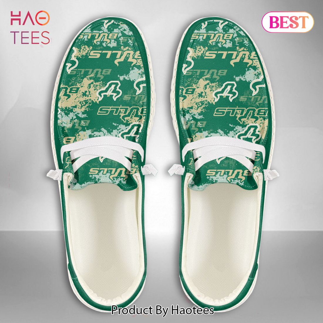 PREMIUM NCAA South Florida Bulls Custom Name Hey Dude Shoes PREMIUM NCAA South Florida Bulls Custom Name Hey Dude Shoes