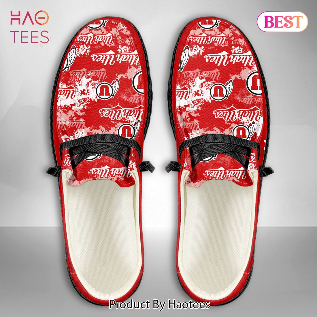 PREMIUM NCAA Utah Utes Custom Name Hey Dude Shoes