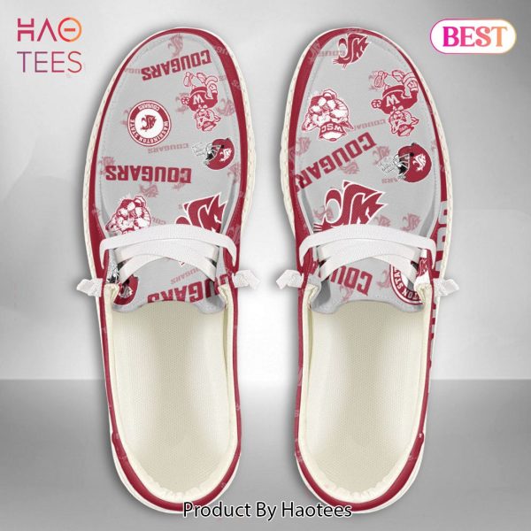 PREMIUM NCAA Washington State Cougars Custom Name Hey Dude Shoes