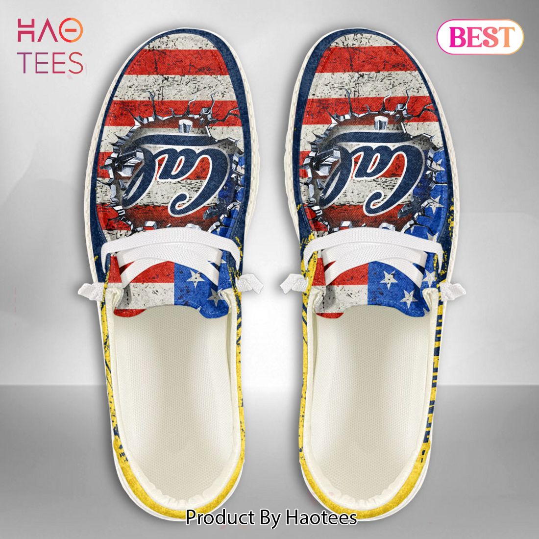 PREMIUM NCAA Wisconsin Badgers Custom Name Hey Dude Shoes PREMIUM NCAA Wisconsin Badgers Custom Name Hey Dude Shoes