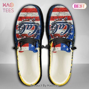 PREMIUM NCAA Wisconsin Badgers Custom Name Hey Dude Shoes