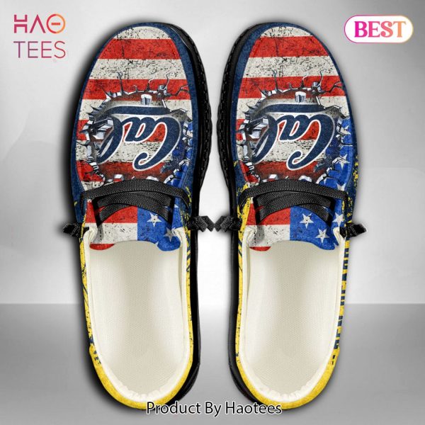 PREMIUM NCAA Wisconsin Badgers Custom Name Hey Dude Shoes