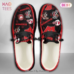 PREMIUM NCAA Wisconsin Badgers Custom Name Hey Dude Shoes POD Design