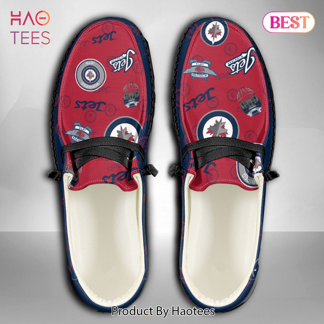 PREMIUM NHL Winnipeg Jets Custom Name Hey Dude Shoes PREMIUM NHL Winnipeg Jets Custom Name Hey Dude Shoes