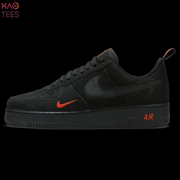 PREMIUM Nike Air Force 1 07 LV8 Multi-Swoosh – Black Crimson Reflective