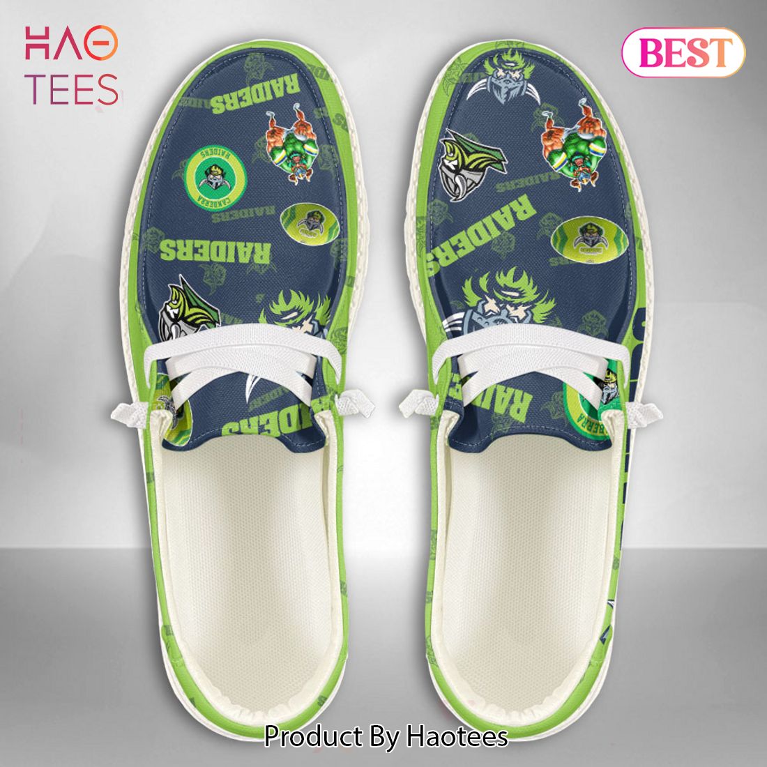 PREMIUM NRL Canberra Raiders Custom Name Hey Dude Shoes