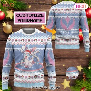 Sylveon Custom Name Christmas Giftsmerch Ugly Sweater