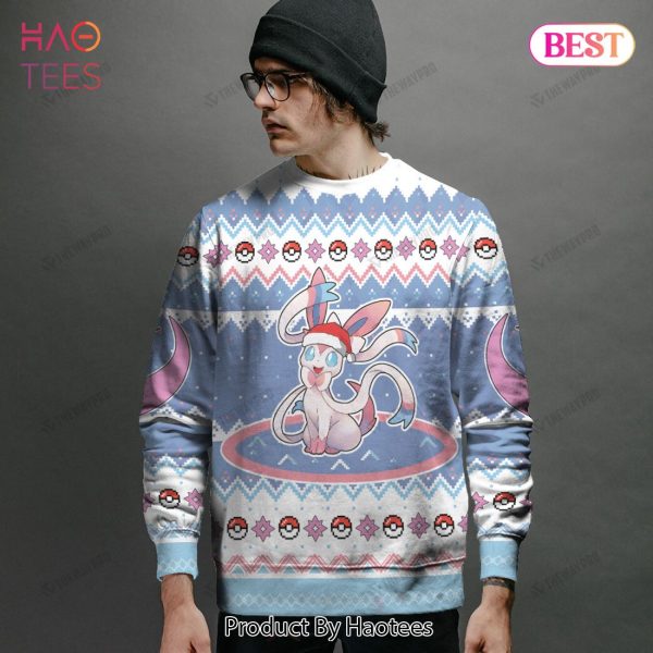 Sylveon Custom Name Christmas Giftsmerch Ugly Sweater