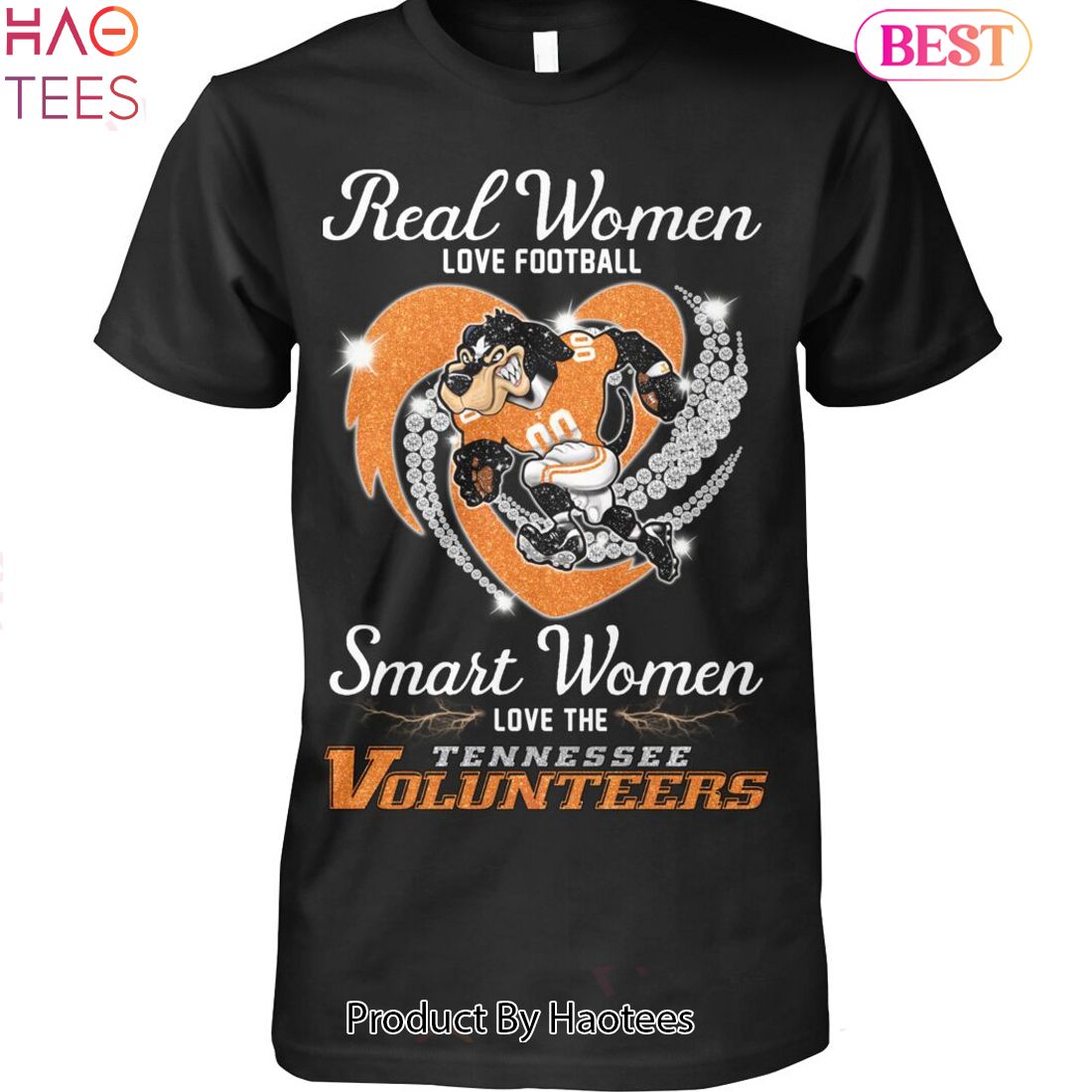Tennessee Volunteers Real Women Love Football Love Tennessee Volunteers Unisex T-Shirt