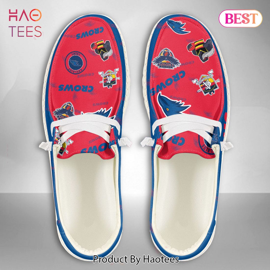 THE BEST AFL Adelaide Crows Custom Name Hey Dude Shoes