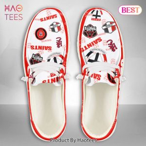 THE BEST AFL St Kilda Saints Custom Name Hey Dude Shoes