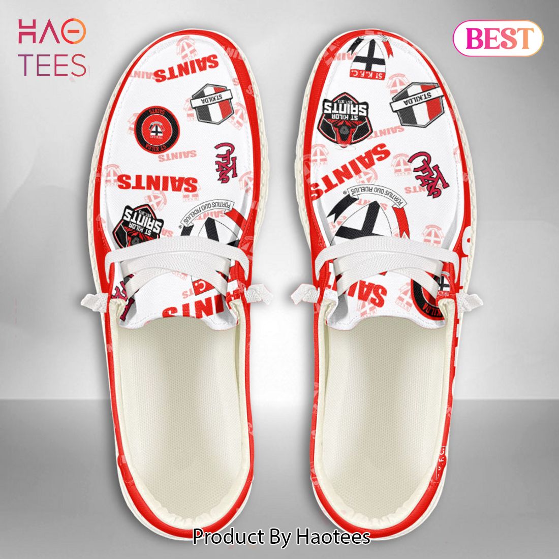 THE BEST AFL St Kilda Saints Custom Name Hey Dude Shoes