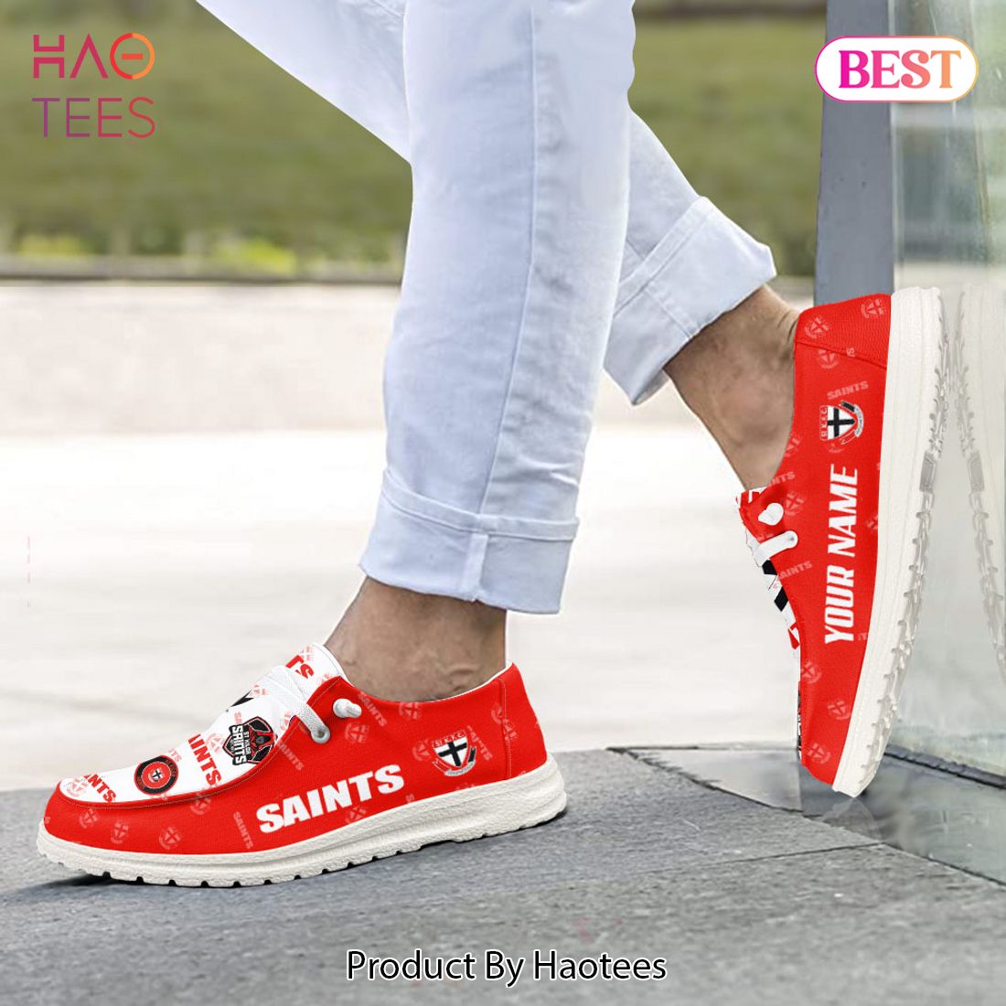 THE BEST AFL St Kilda Saints Custom Name Hey Dude Shoes THE BEST AFL St Kilda Saints Custom Name Hey Dude Shoes