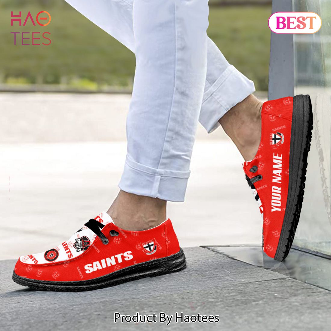 THE BEST AFL St Kilda Saints Custom Name Hey Dude Shoes THE BEST AFL St Kilda Saints Custom Name Hey Dude Shoes