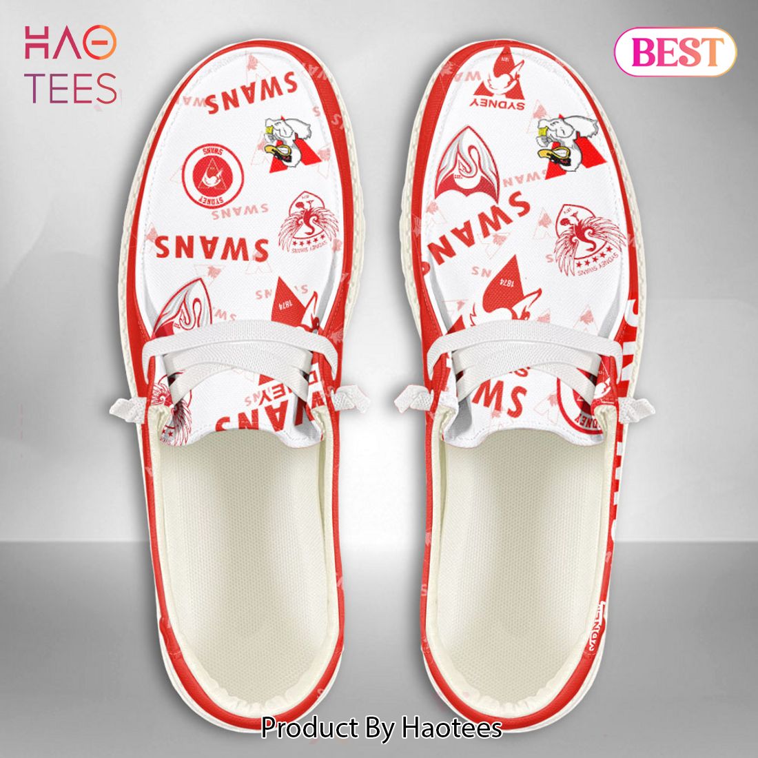 THE BEST AFL Sydney Swans Custom Name Hey Dude Shoes
