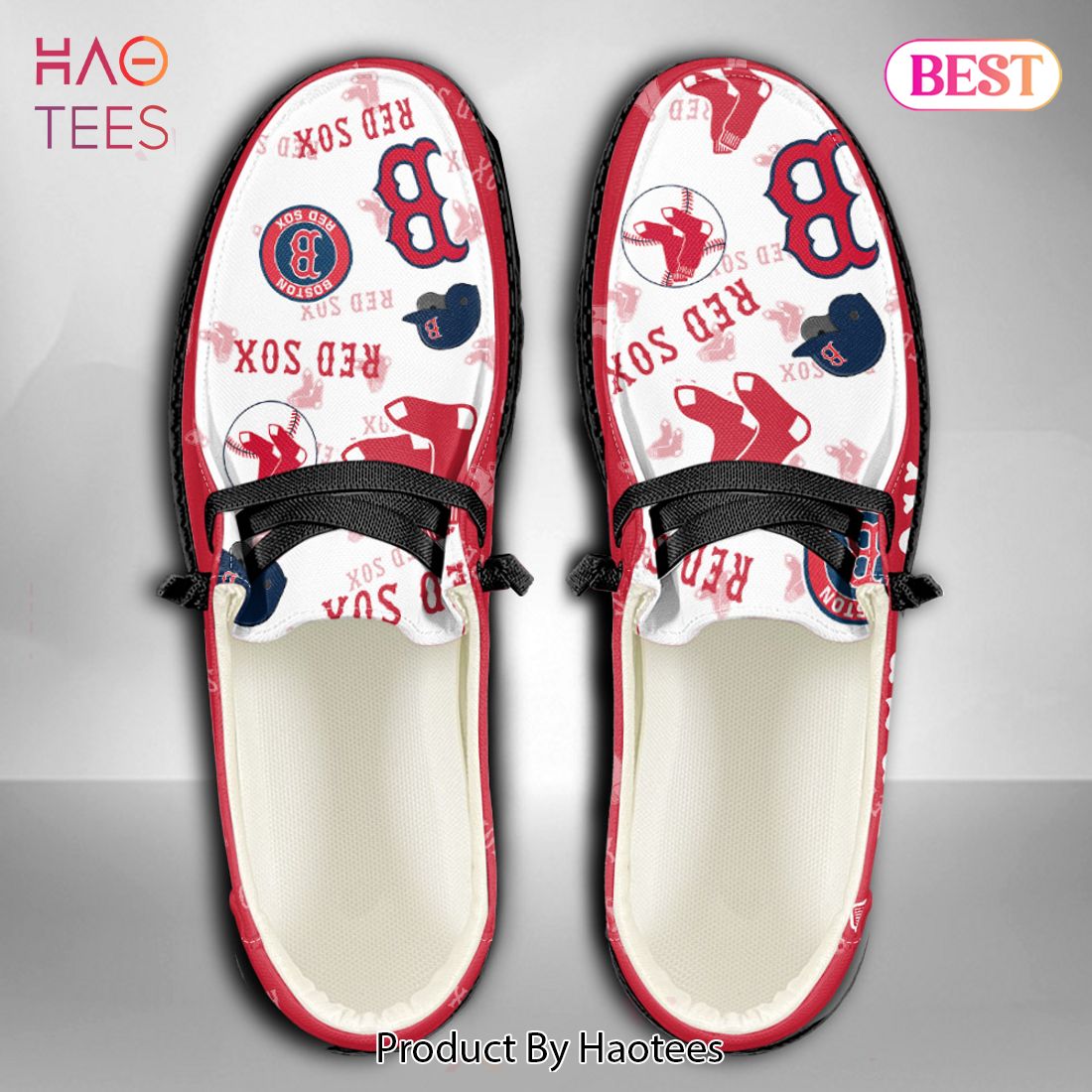 THE BEST MLB Boston Red Sox Custom Name Hey Dude Shoes THE BEST MLB Boston Red Sox Custom Name Hey Dude Shoes