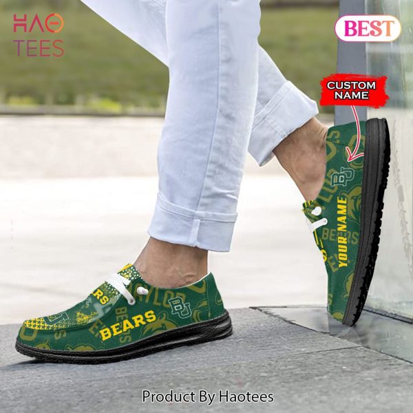 THE BEST NCAA Baylor Bears Custom Name Hey Dude Shoes POD Design