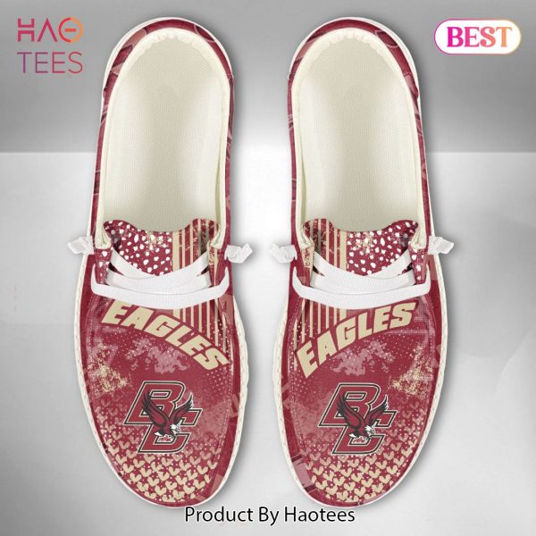 THE BEST NCAA Boston College Eagles Custom Name Hey Dude Shoes POD Design