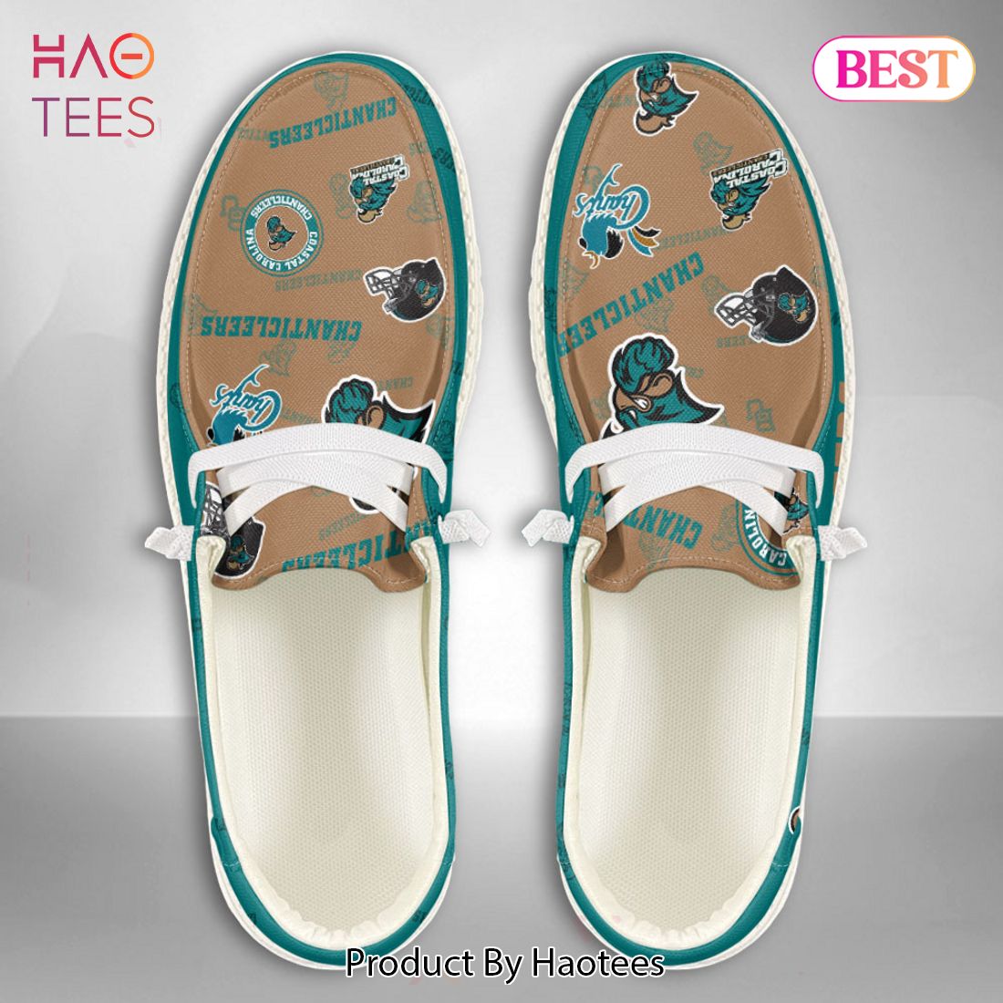 THE BEST NCAA COASTAL CAROLINA CHANTICLEERS Custom Name Hey Dude Shoes POD Design THE BEST NCAA COASTAL CAROLINA CHANTICLEERS Custom Name Hey Dude Shoes POD Design