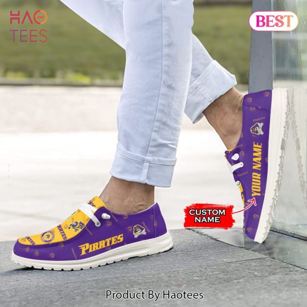 THE BEST NCAA East Carolina Pirates Custom Name Hey Dude Shoes POD Design