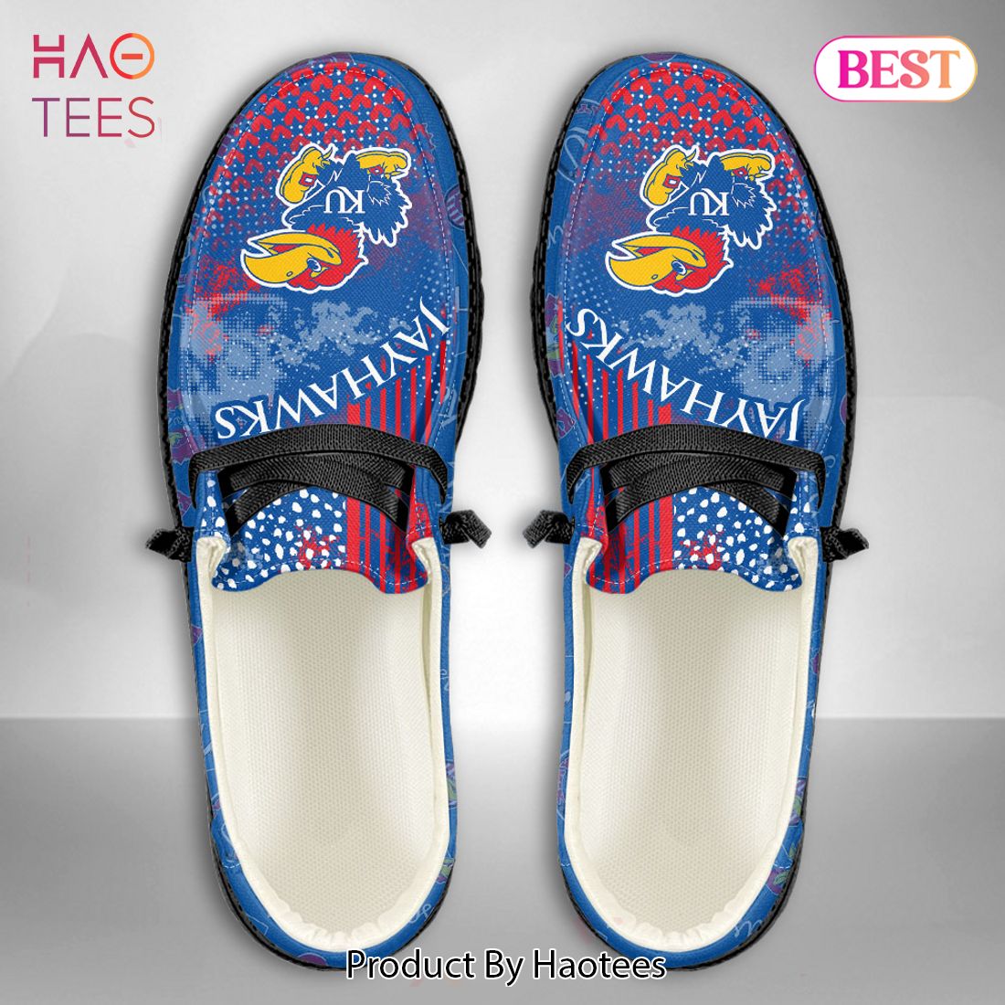 THE BEST NCAA Kansas Jayhawks Custom Name Hey Dude Shoes THE BEST NCAA Kansas Jayhawks Custom Name Hey Dude Shoes