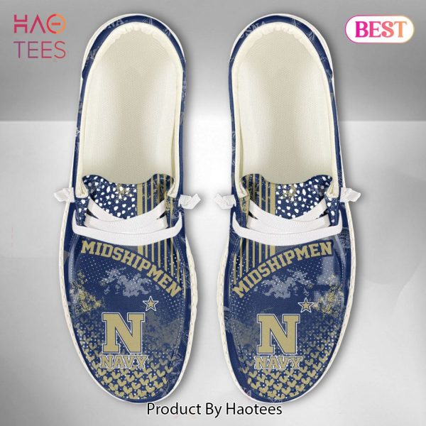 THE BEST NCAA Navy Midshipmen Custom Name Hey Dude Shoes – FW91
