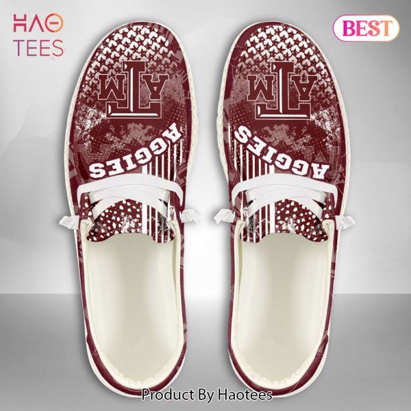 THE BEST NCAA Texas A&M Aggies Custom Name Hey Dude Shoes POD Design