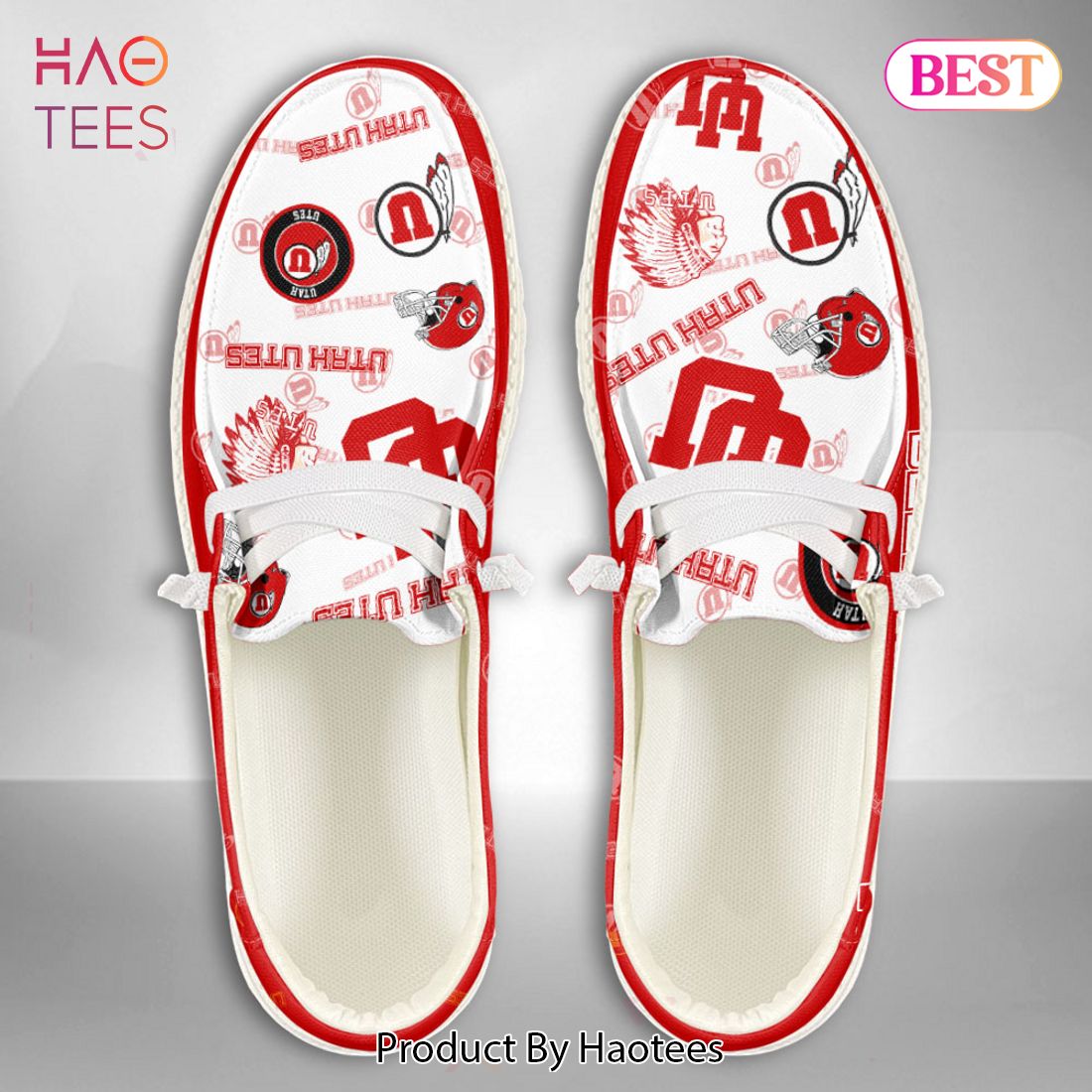 THE BEST NCAA Utah Utes Custom Name Hey Dude Shoes POD Design