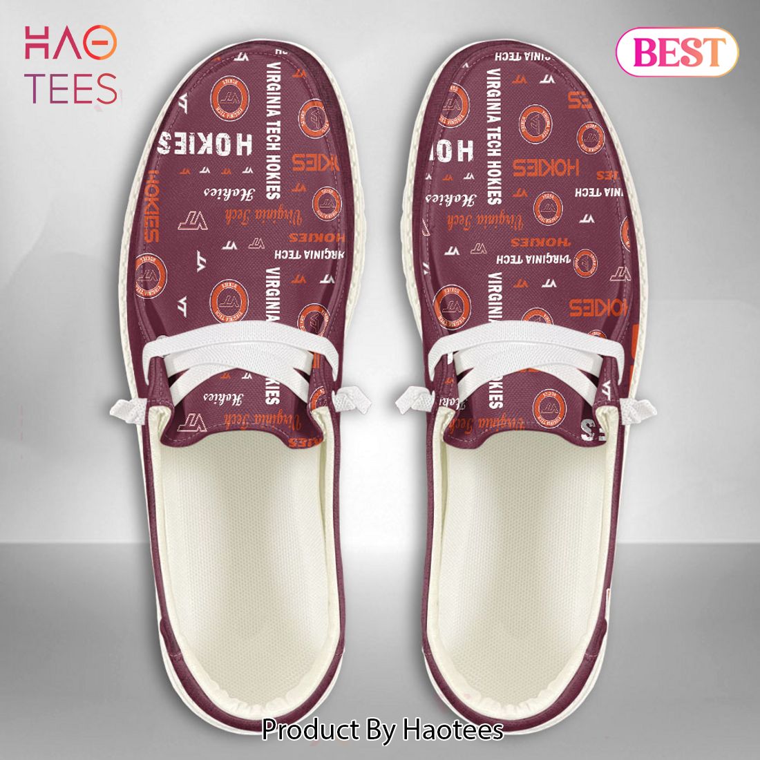 THE BEST NCAA Virginia Tech Hokies Custom Name Hey Dude Shoes POD Design THE BEST NCAA Virginia Tech Hokies Custom Name Hey Dude Shoes POD Design