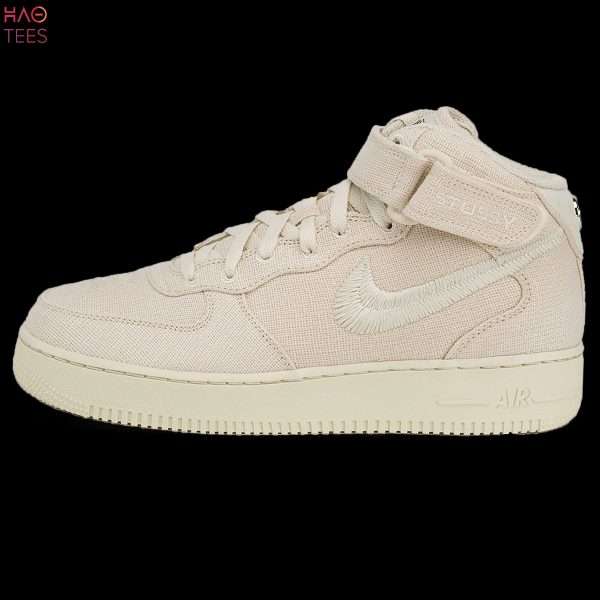 THE BEST Stussy x Nike Air Force 1 Mid Fossil