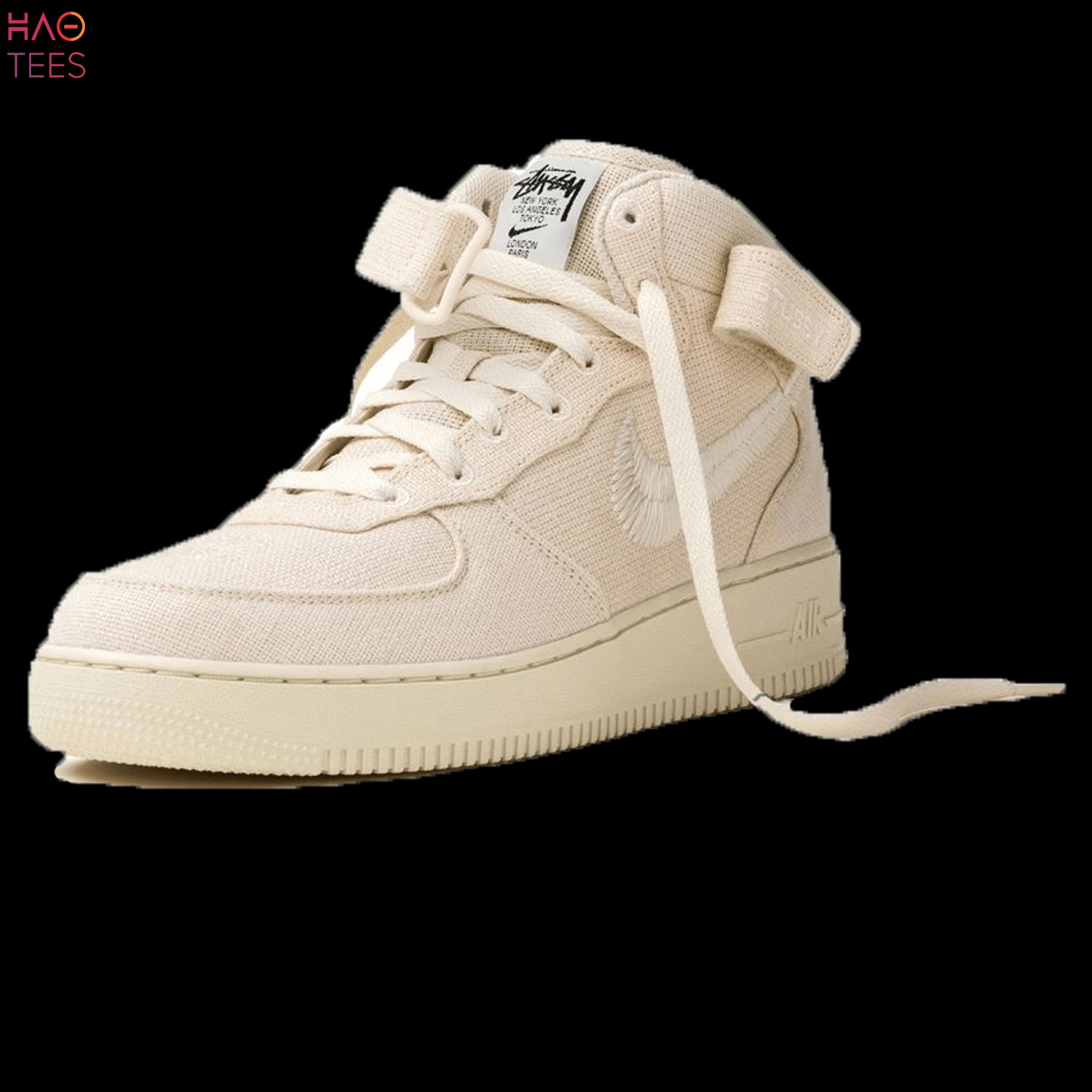 THE BEST Stussy x Nike Air Force 1 Mid Fossil Luxury Store