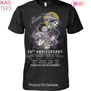 Tim Burton The Nightmare Before Christmas 30th Anniversary 1993-2023 Thank You For The Memories Unisex T-Shirt