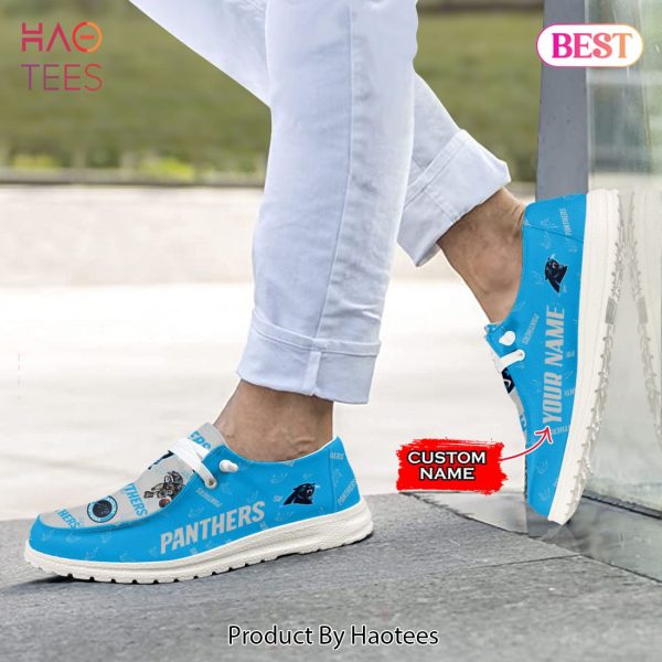 TRENDING Custom NameCarolina PanthersHey Dude Shoes