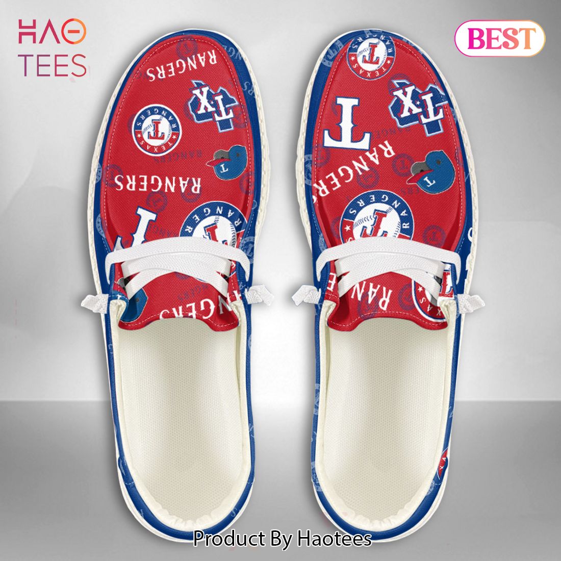 TRENDING MLB Texas Rangers Custom Name Hey Dude Shoes