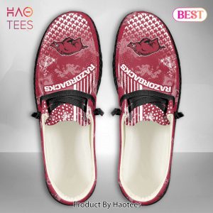 TRENDING NCAA Arkansas Razorbacks Custom Name Hey Dude Shoes POD Design