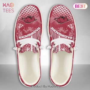 TRENDING NCAA Arkansas Razorbacks Custom Name Hey Dude Shoes POD Design
